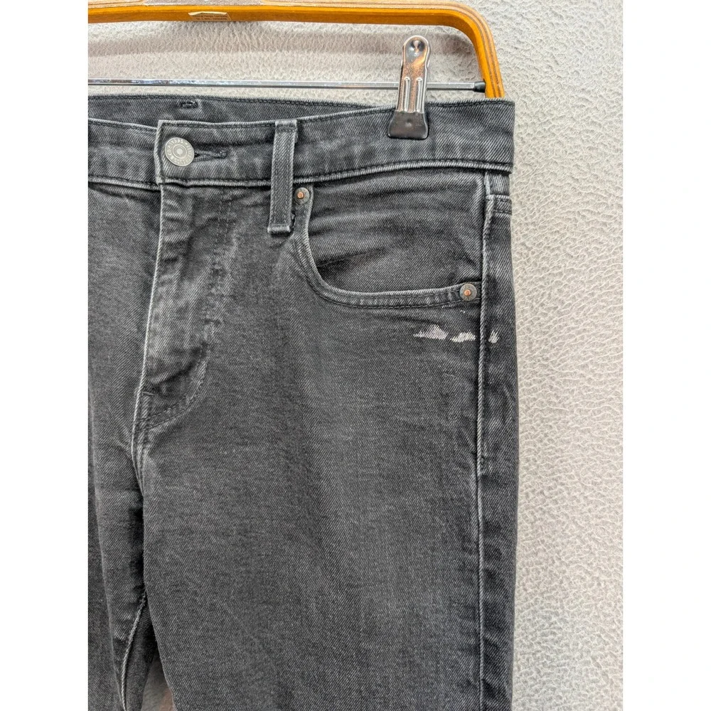 Levi's Premium 512 Slim Taper Denim Jeans Men 30x32 Washed Black Cotton Stretch